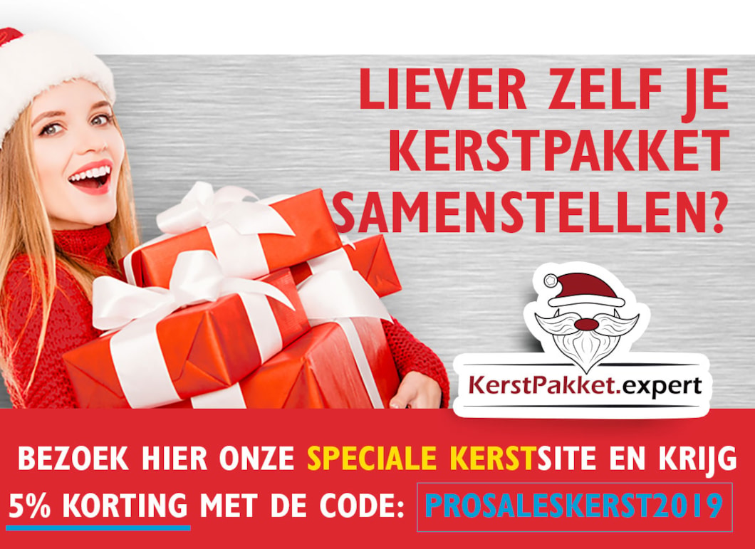 Zelf je kerstpakket samenstellen met 5% korting